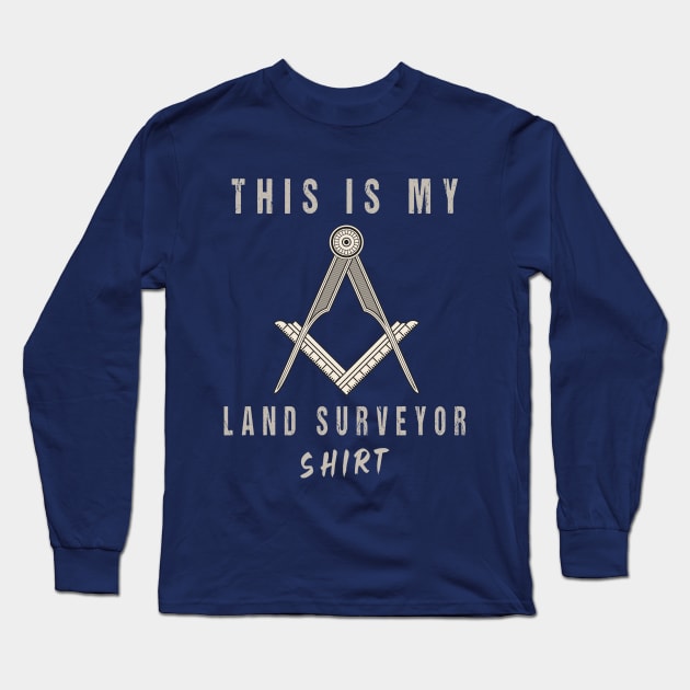 Engineer Surveyor Land Examiner Measurers Surveying Lovers Long Sleeve T-Shirt by RetroZin